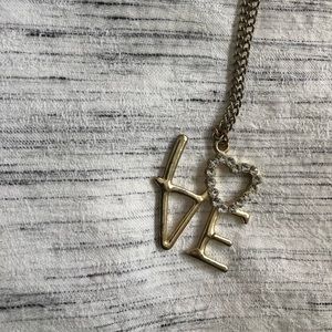 Love gold necklace